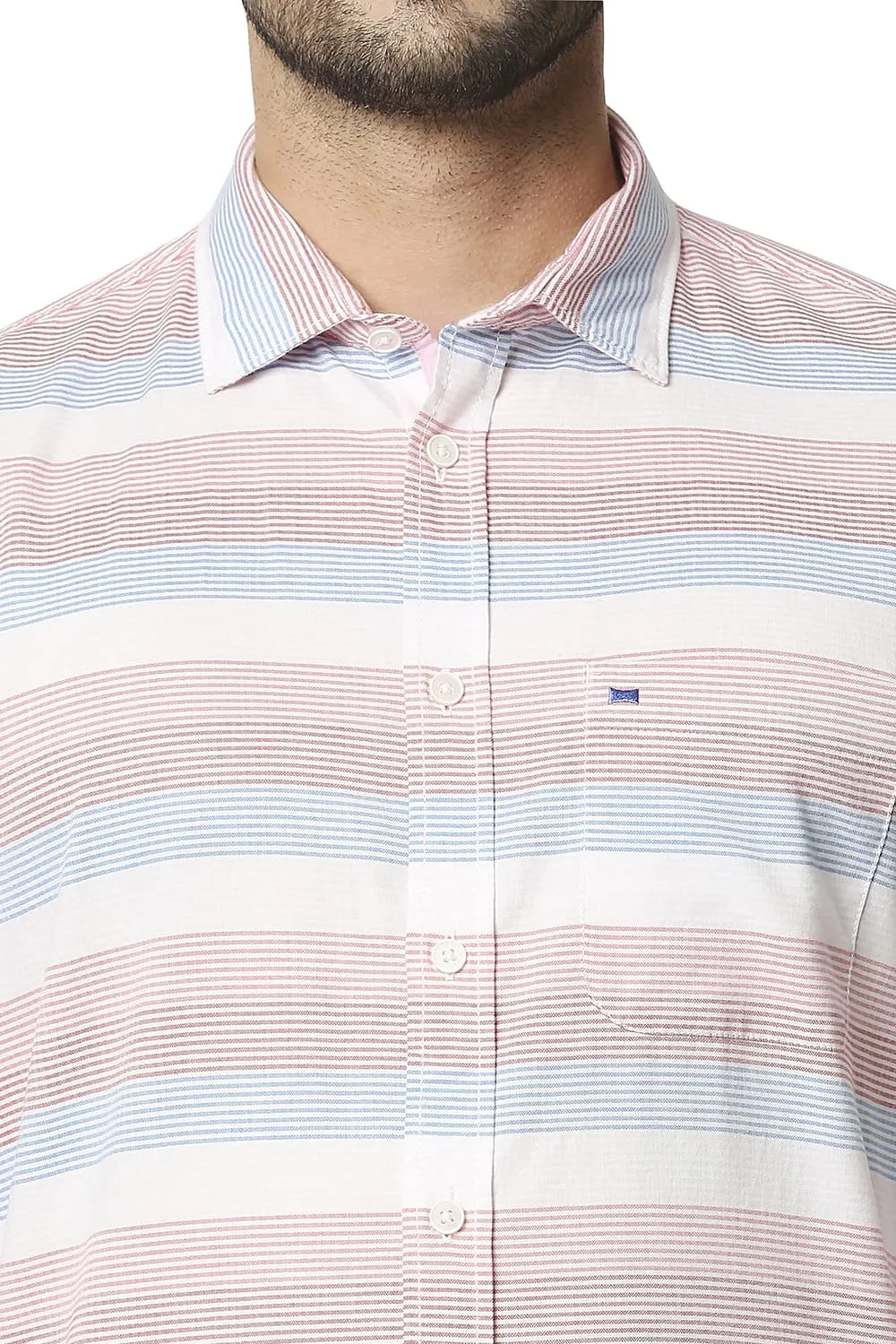 Slim Fit Twill Weft Stripe Shirt