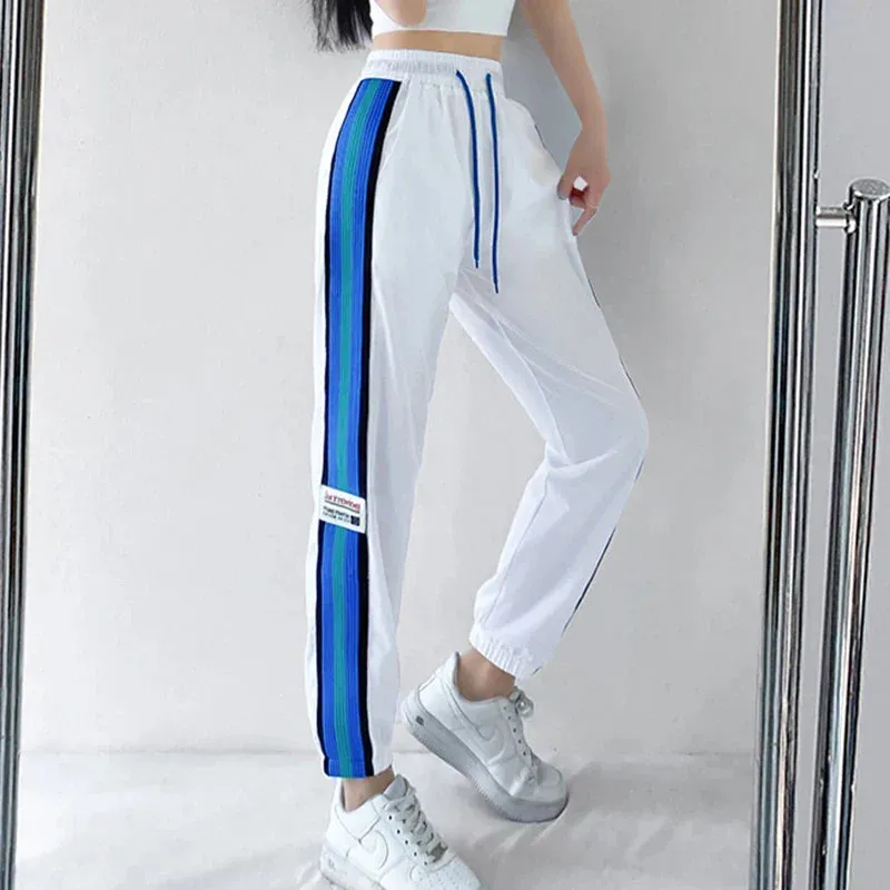 Striped Patchwork Gym Breathable Jogging Sweatpants