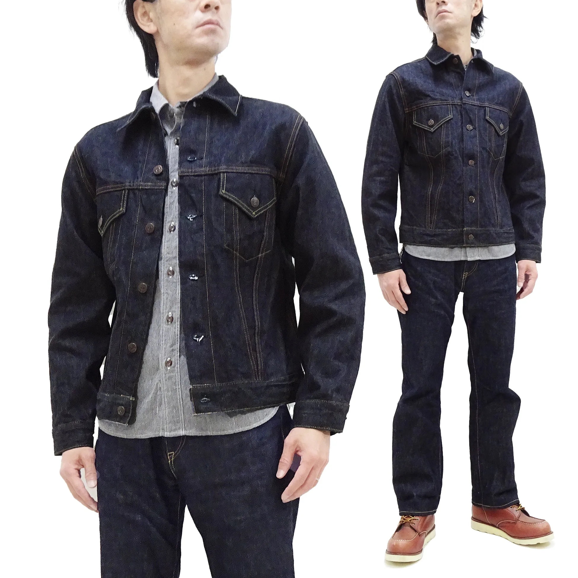 Sugar Cane Denim Jacket Men's 1962 Type 3 Style Jean Jacket SC12962 One-Wash