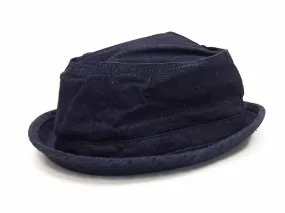 Sugar Cane Denim Pork Pie Hat Men's Casual Upturned Short Brim Porkpie Hat SC02466 Indigo Denim