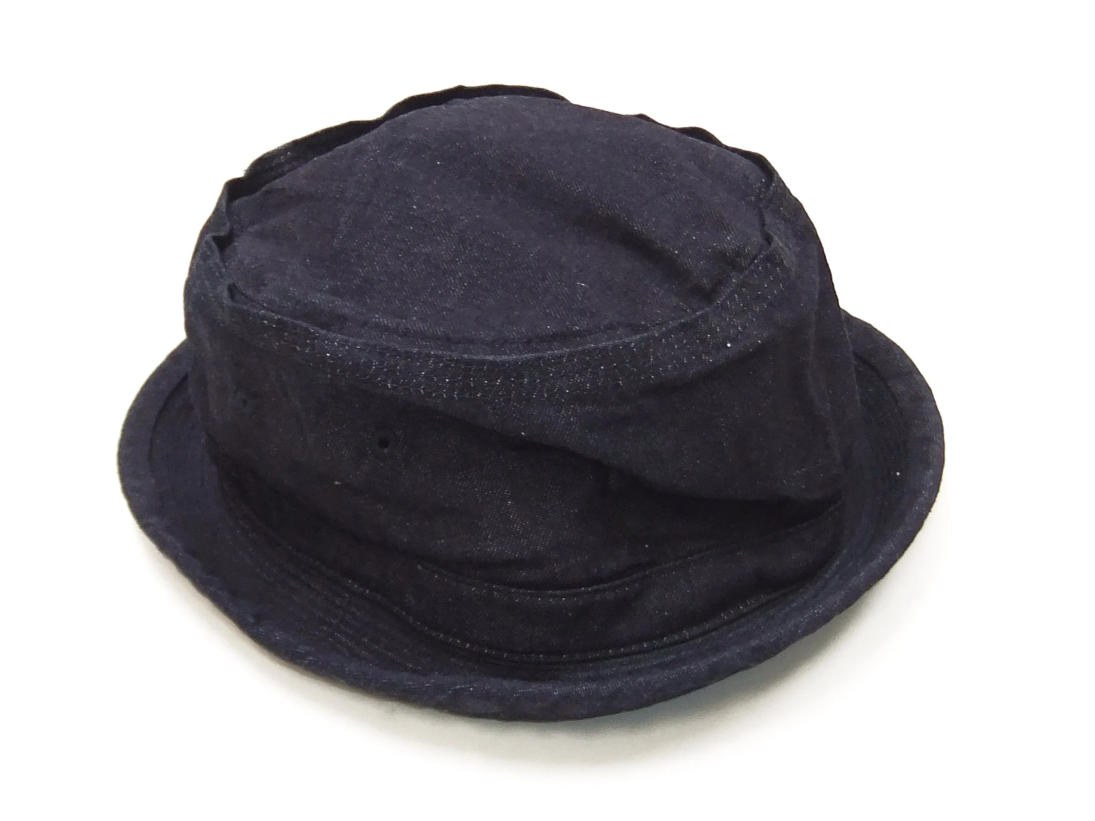 Sugar Cane Denim Pork Pie Hat Men's Casual Upturned Short Brim Porkpie Hat SC02466 Indigo Denim