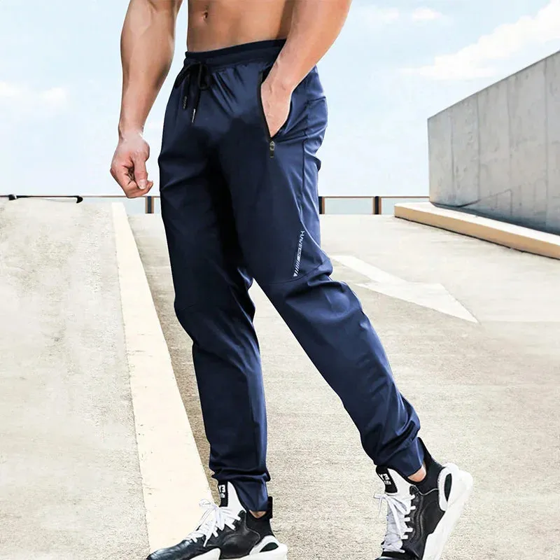 Summer Men's Stretch Sweatpants Elastic Waist Jogger Men's Pants Outdoor Training Fitness Breathable Pants Men's Casual Pants