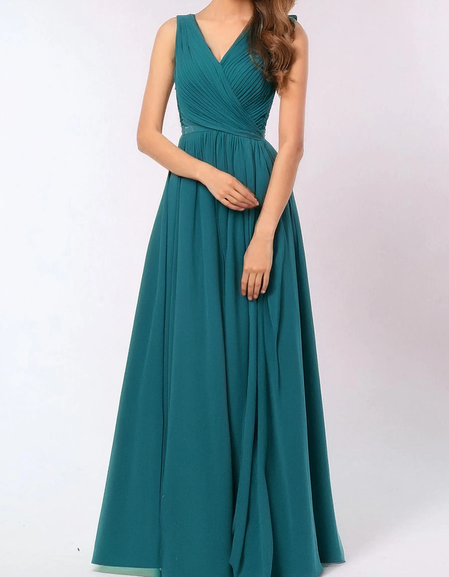 Teal Grace Evening Gown