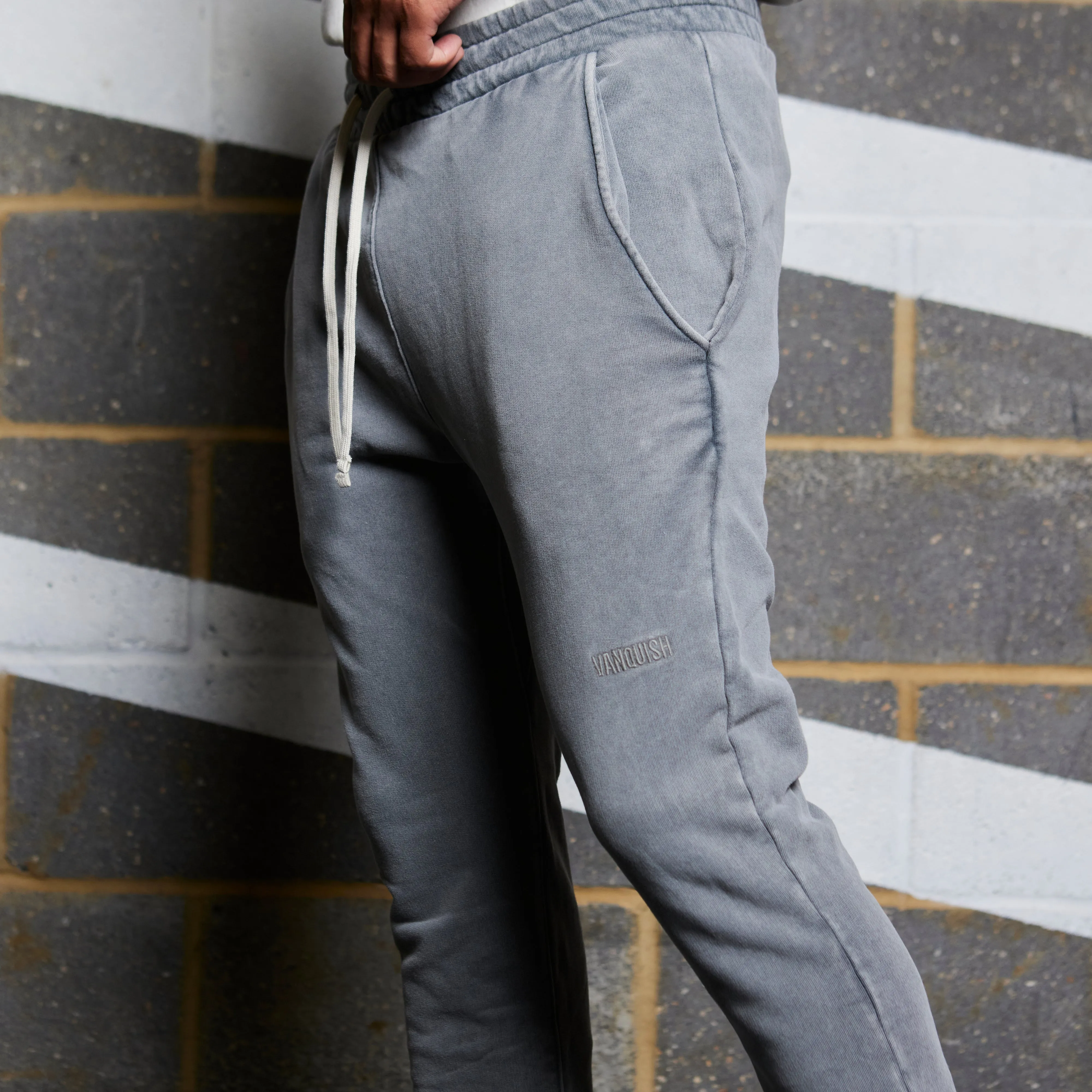 Vanquish Washed Grey Tapered Sweatpants