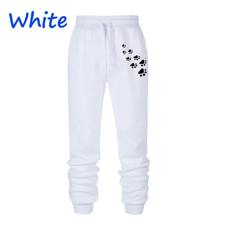 Women's Cat Paw Print Jogger Sweatpants - Outdoor Fitness & Casual Wear