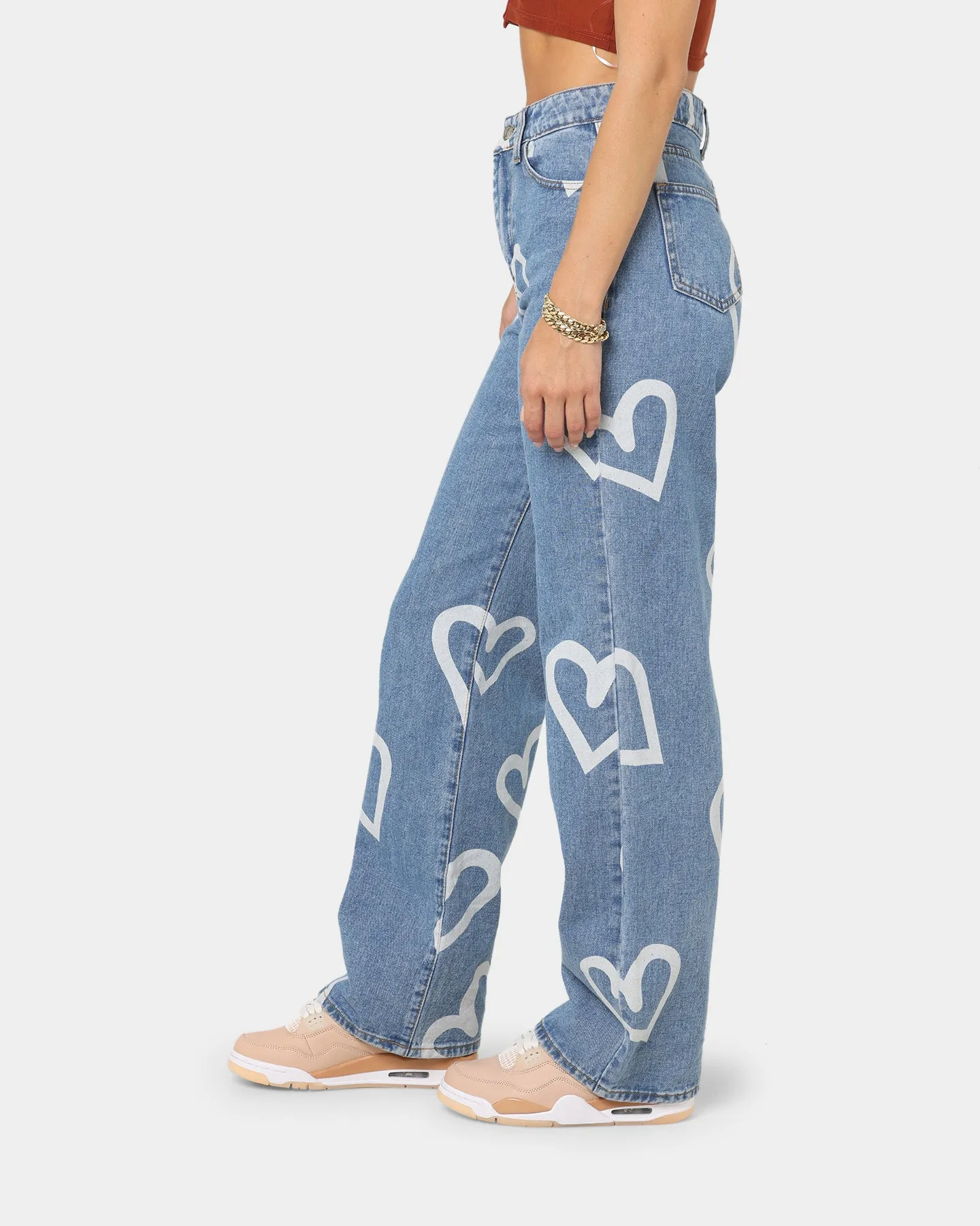 XXIII Women's Briony Love Heart Jeans Blue/White